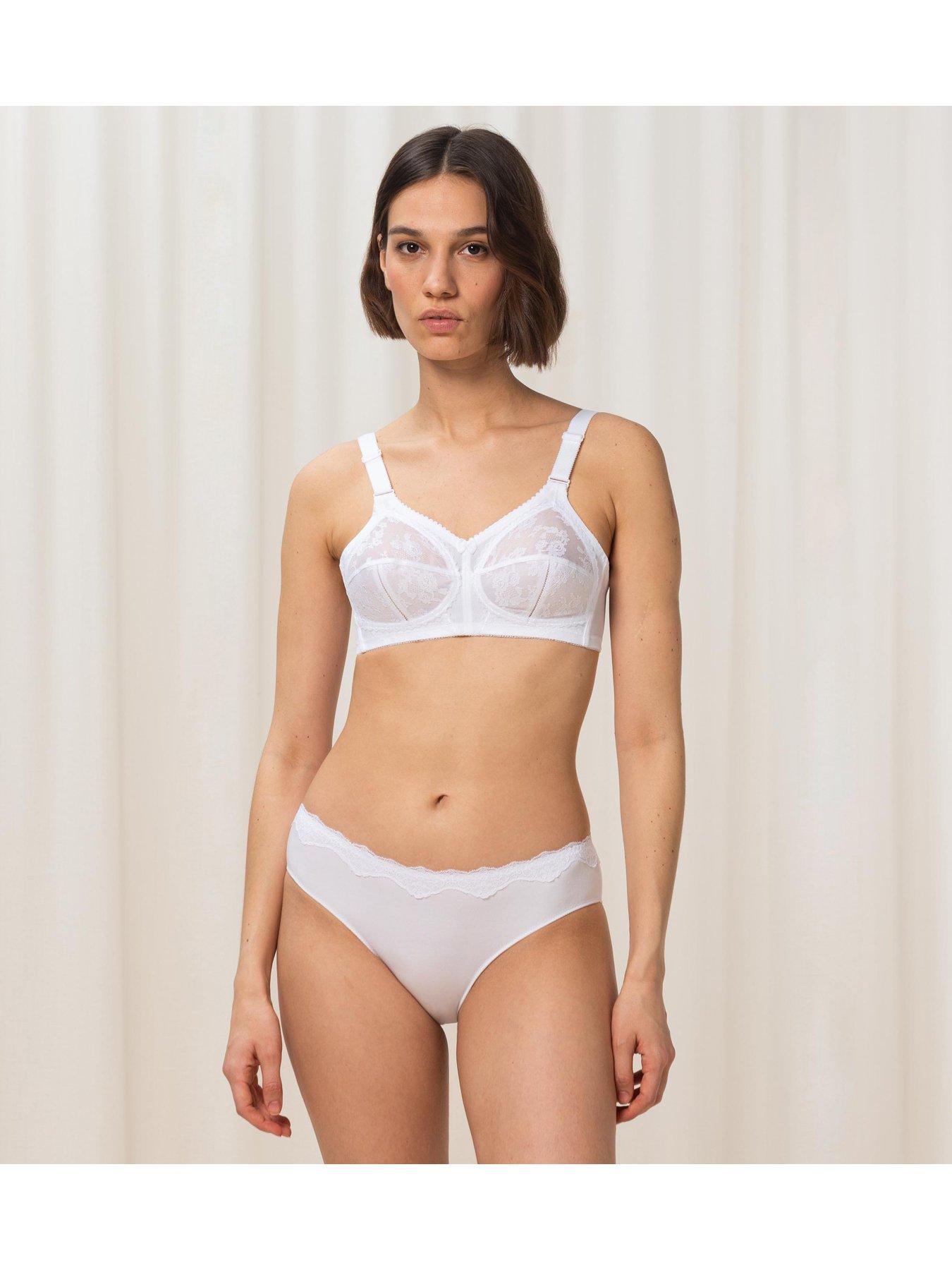 Buy TRIUMPH White Doreen + Cotton Bra 44F, Bras