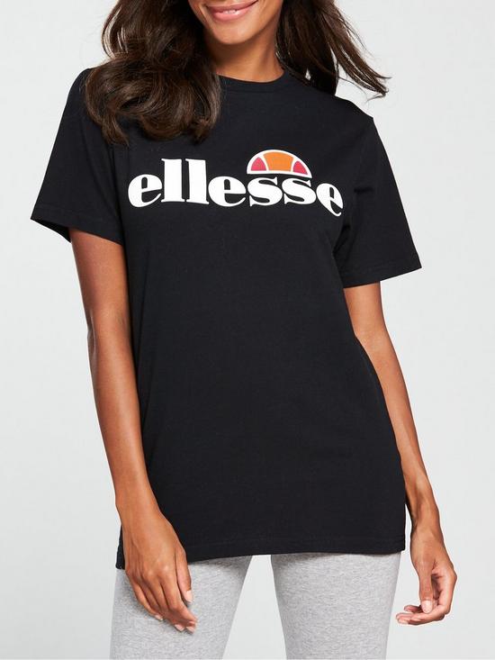 front image of ellesse-albany-t-shirt-blacknbsp