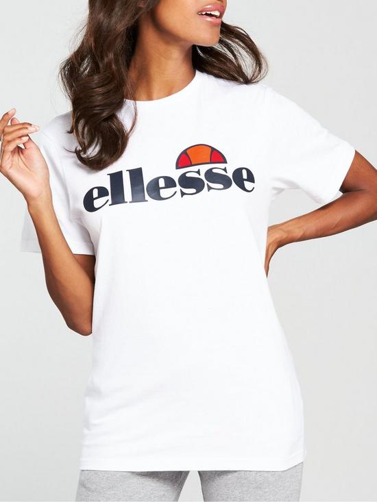 front image of ellesse-albany-t-shirt-whitenbsp