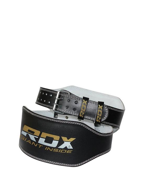 front image of rdx-6-inch-leather-belt