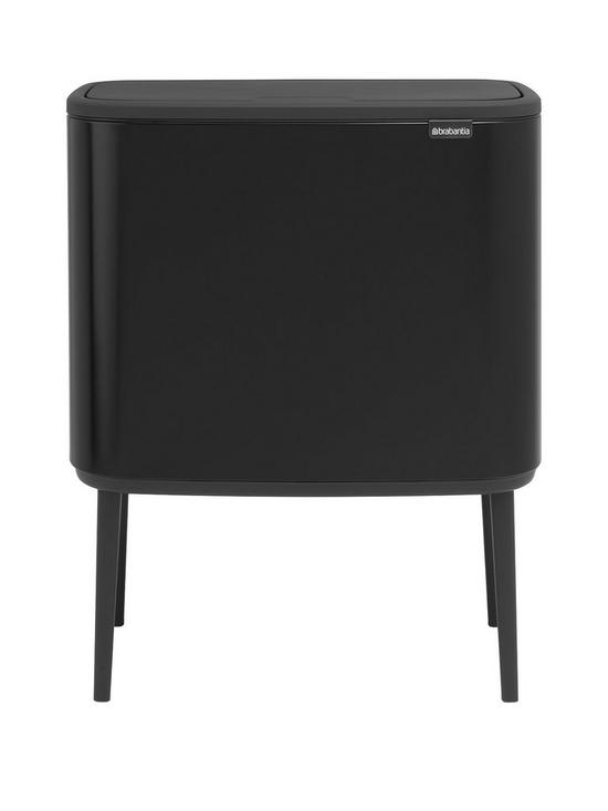 front image of brabantia-bo-touch-bin-recycling-23l-11l