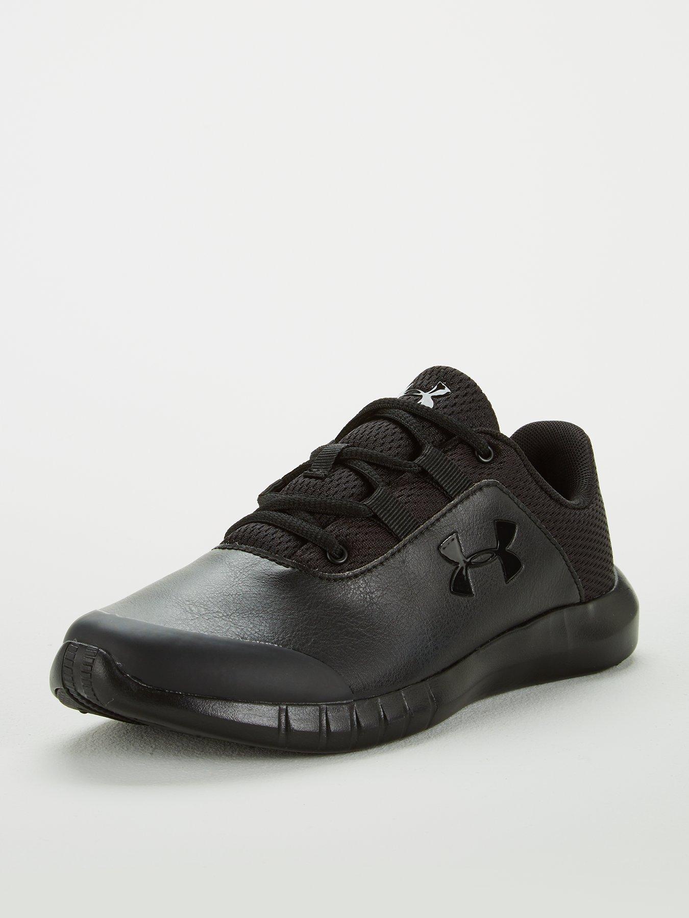 under armour black leather shoes