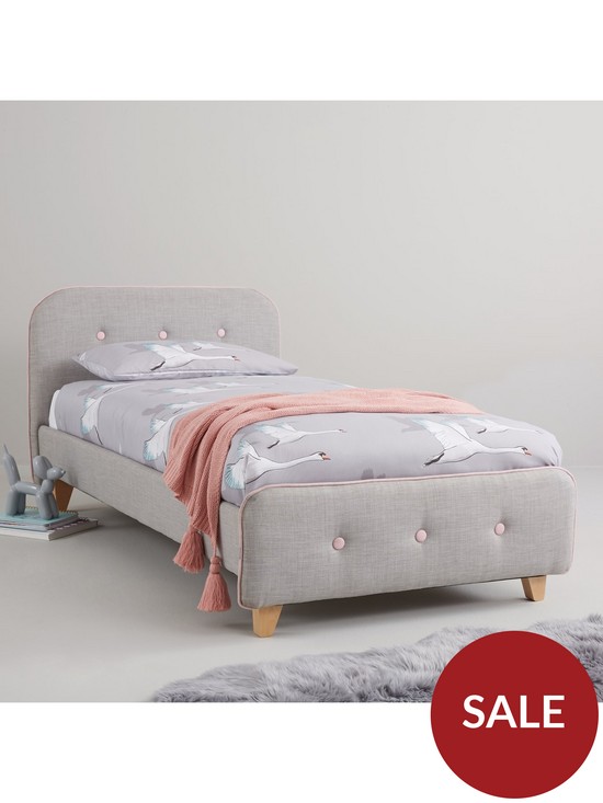 stillFront image of very-home-charlie-piped-fabric-kids-single-bed-with-mattress-options-buy-and-save