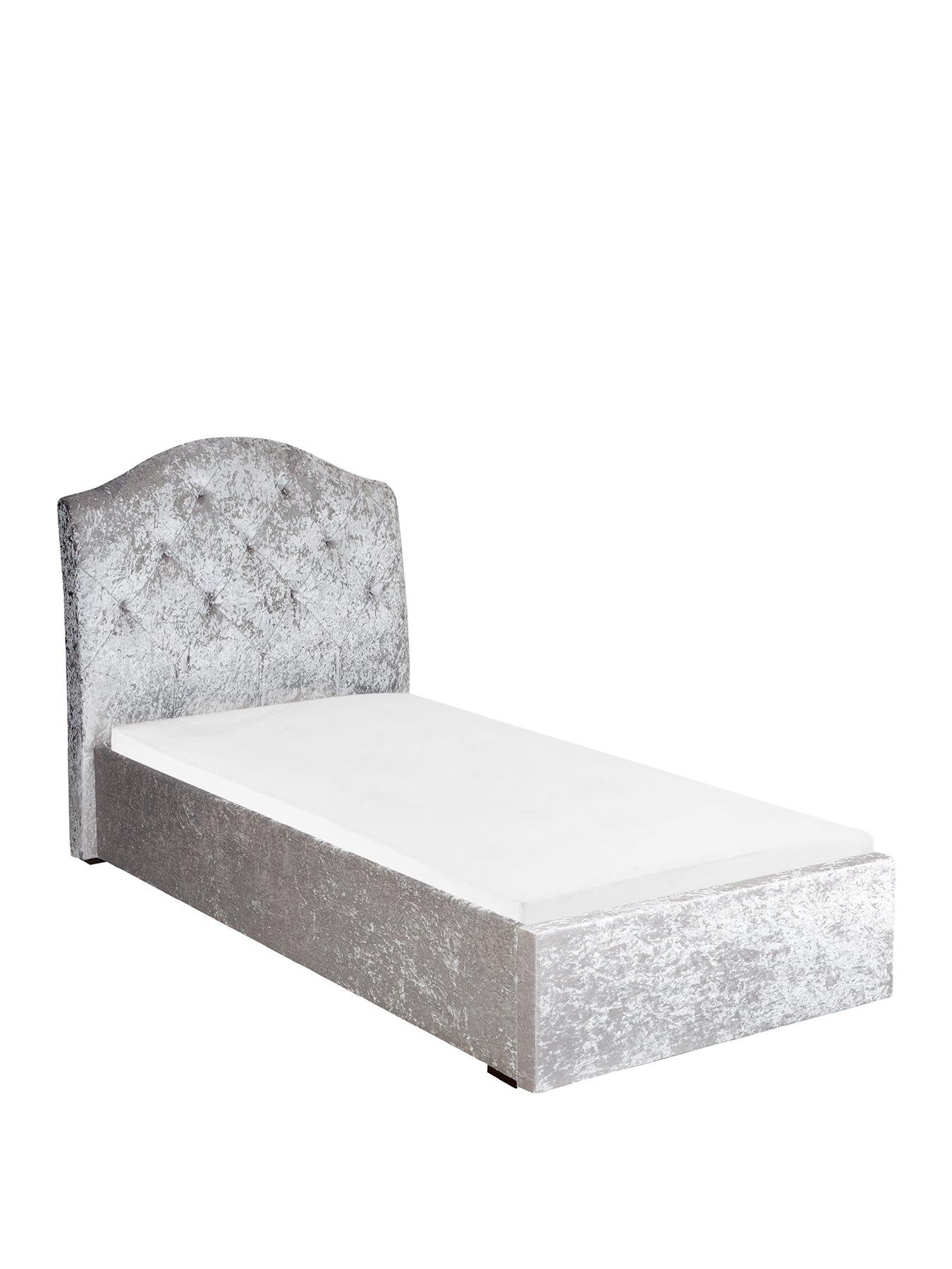 Very Home Mandarin Upholstered Single Storage Bed with Mattress Options