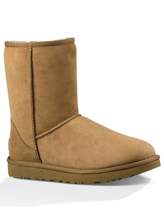 front image of ugg-classic-short-ii-calf-bootsnbsp-brownnbsp
