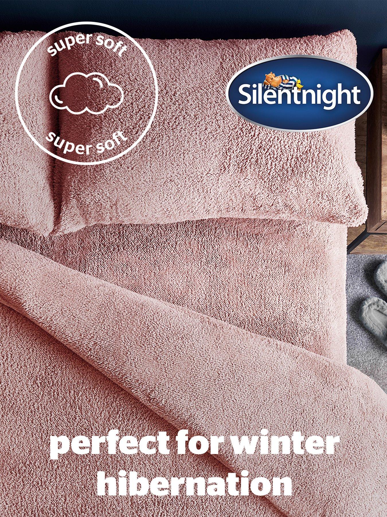 Silent night teddy fleece 2025 duvet pink and grey