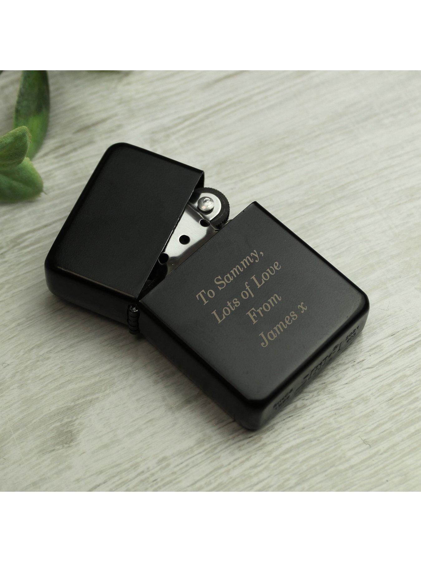 Image 2 of 3 of The Personalised Memento Company Personalised Black Lighter - The Perfect Gift