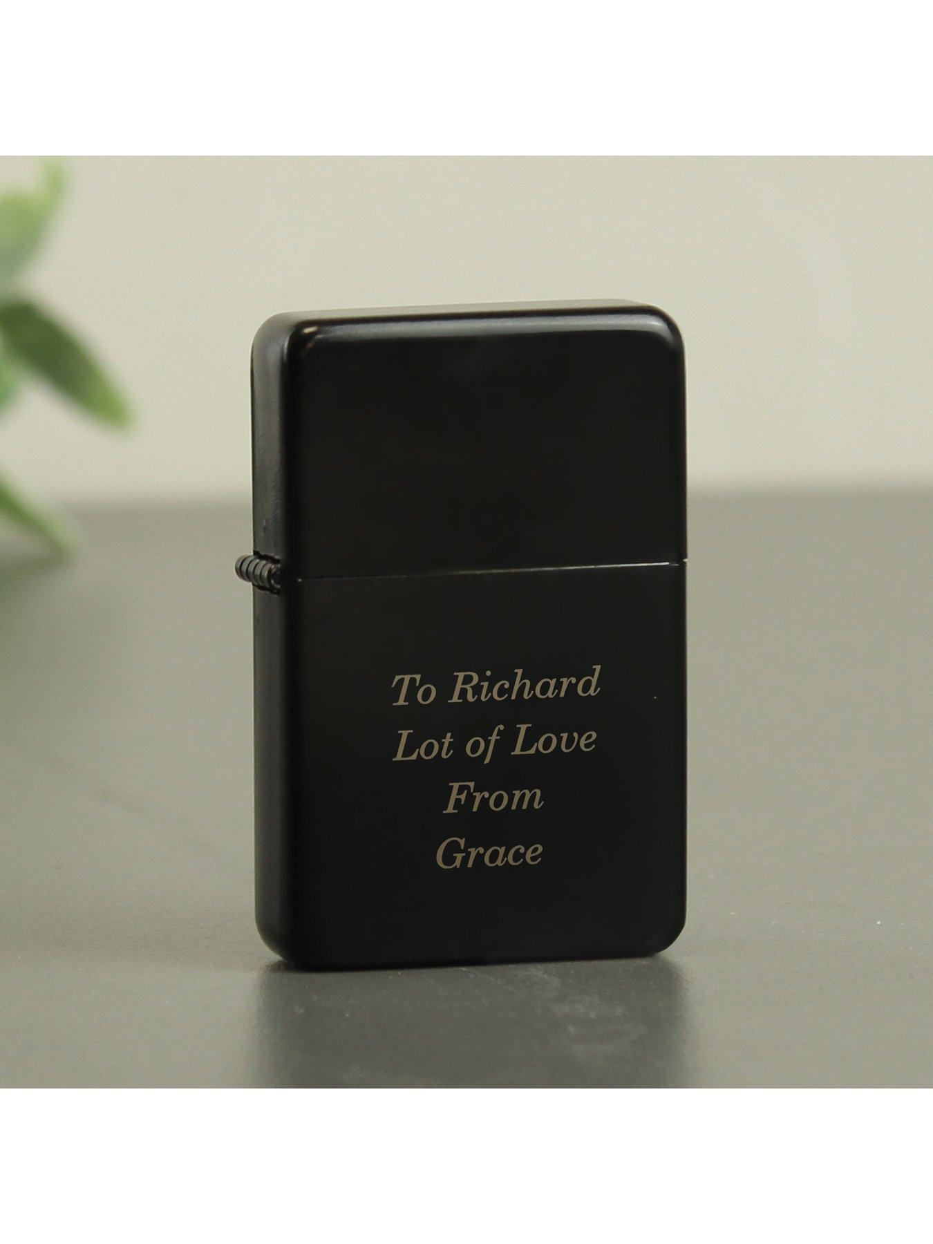 Image 3 of 3 of The Personalised Memento Company Personalised Black Lighter - The Perfect Gift