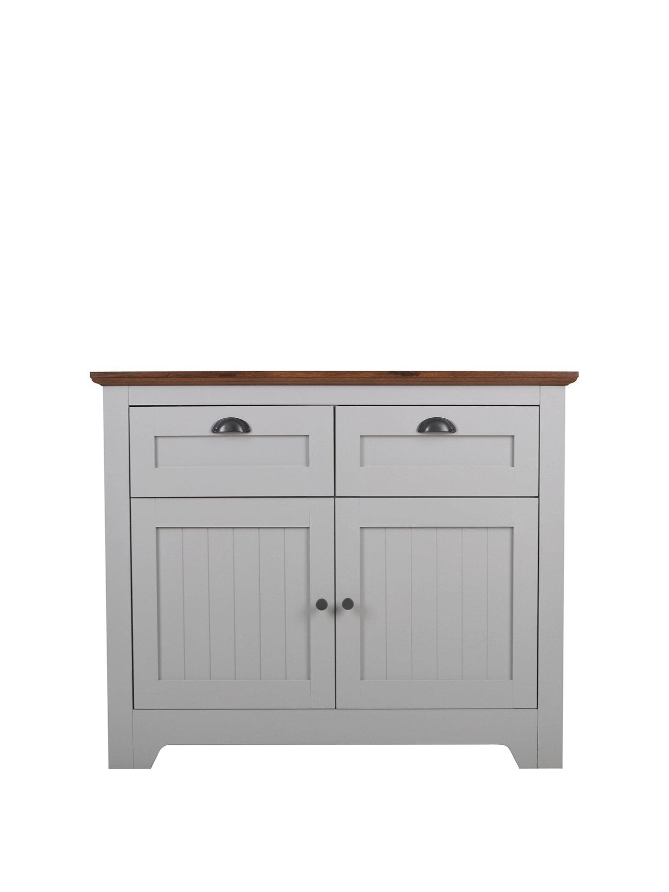 Very Home Devon Compact Sideboard Grey/Walnut Effect