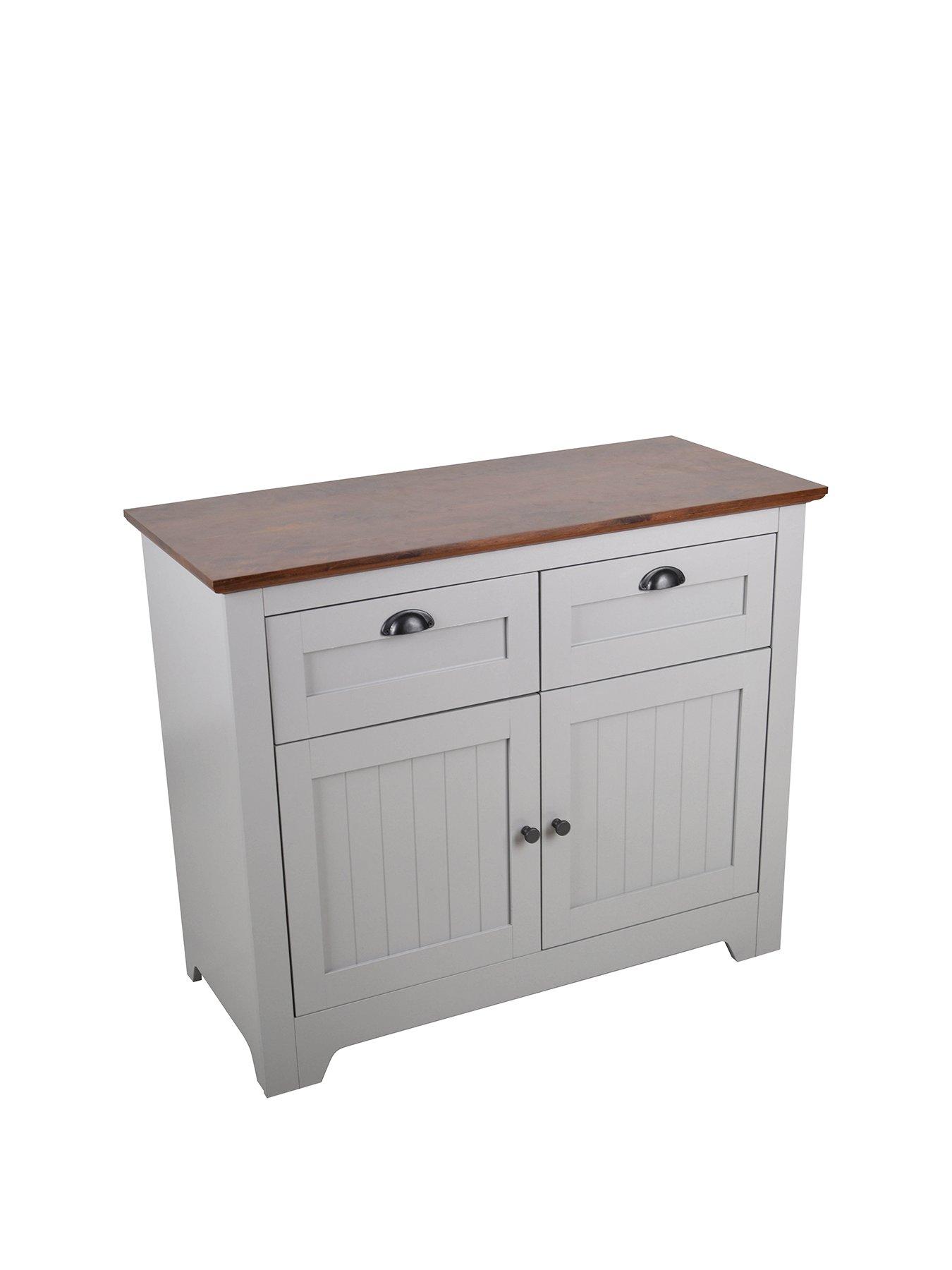 Grey and shop walnut sideboard