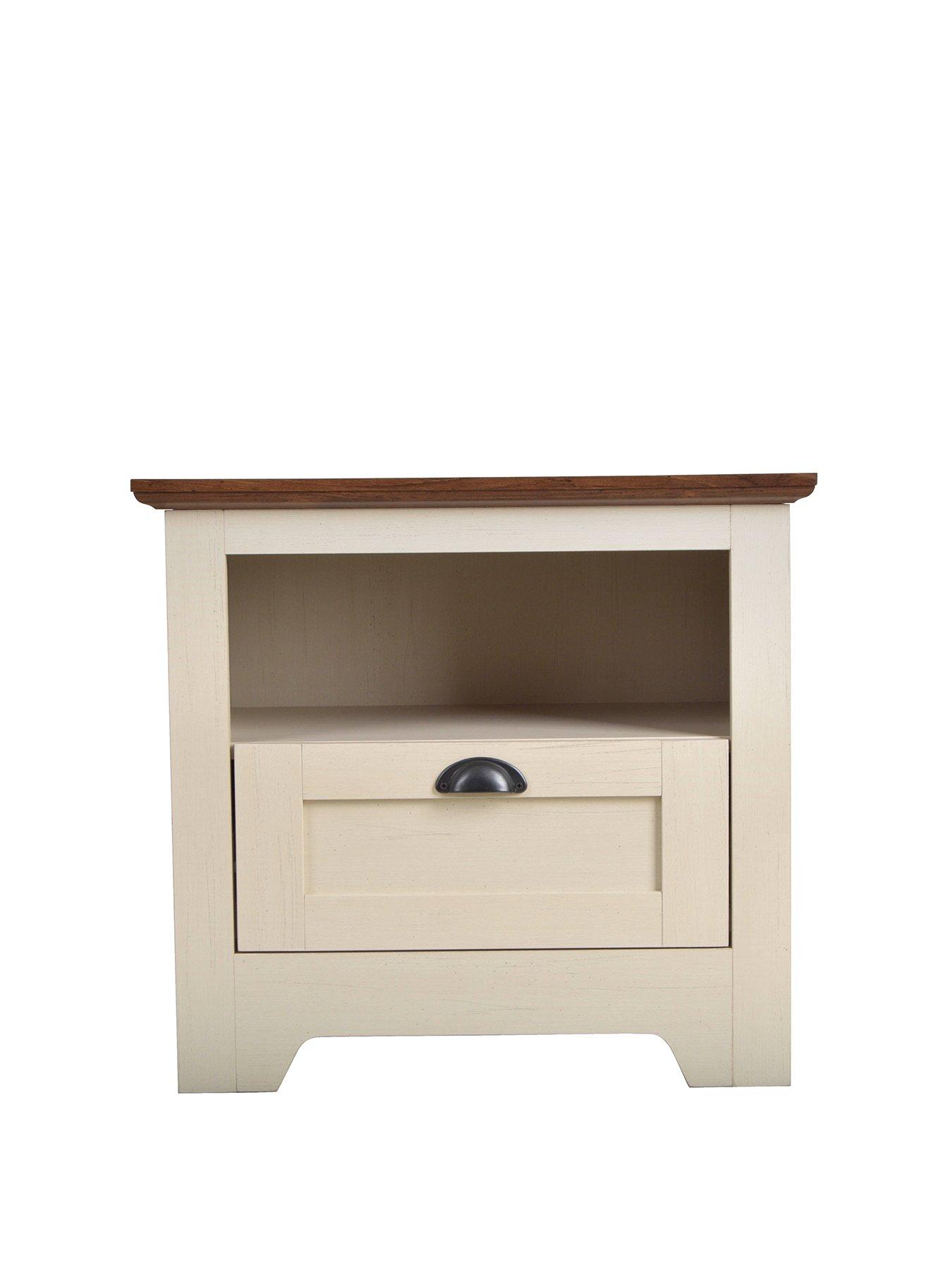 Very Home Devon Storage Coffee Table - Ivory/Walnut Effect