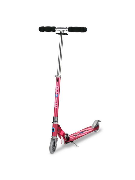 front image of micro-scooter-micro-sprite-scooter-pink-stripe