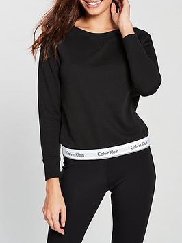 Calvin Klein   Modern Cotton Lounge Sweater - Black
