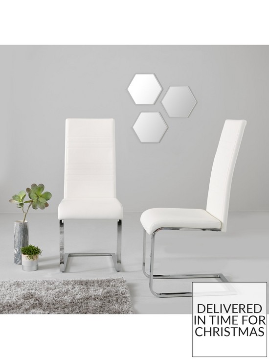 stillFront image of very-home-pair-of-jet-faux-leather-cantilever-dining-chairs-white