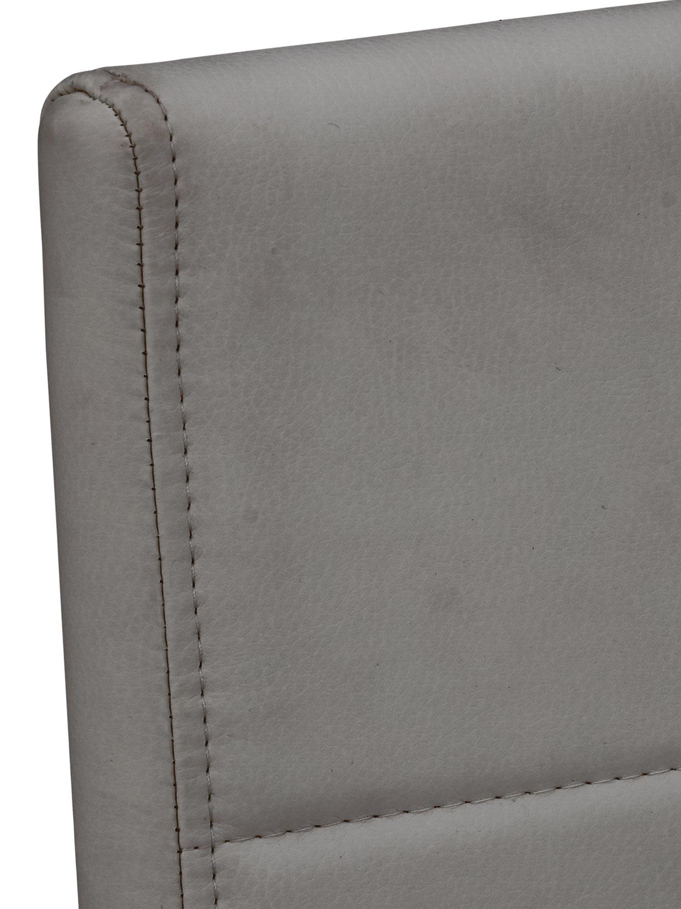 Image 5 of 5 of The Very Collection Pair of Jet Faux Leather Cantilever Dining Chairs - Grey