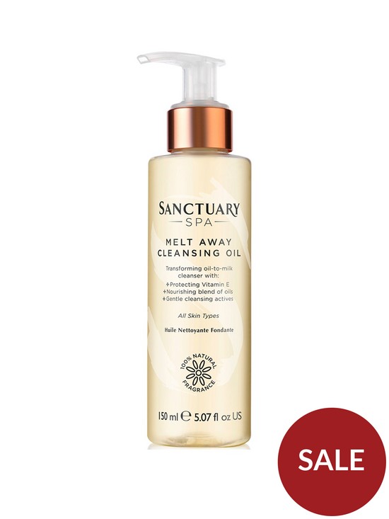 front image of sanctuary-spa-ultimate-cleansing-oil-150ml