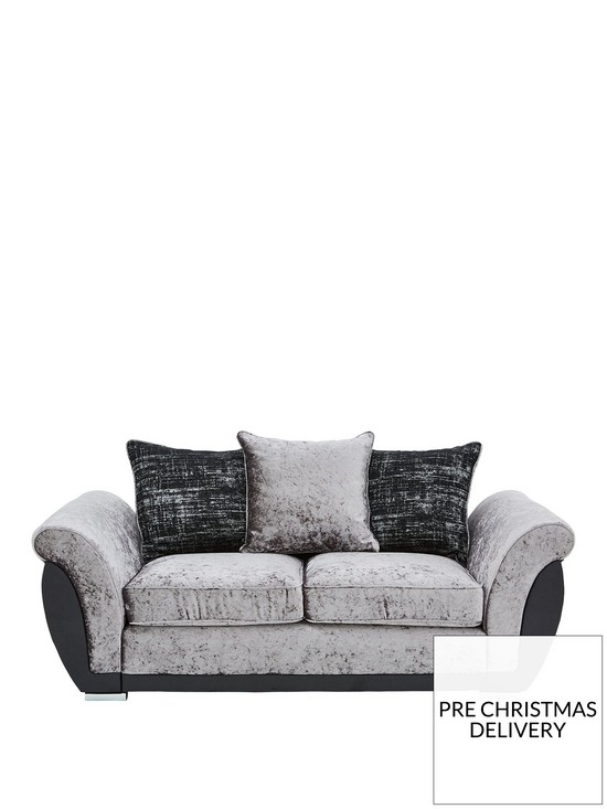 front image of alexa-fabric-and-faux-leather-2-seater-scatter-back-sofa