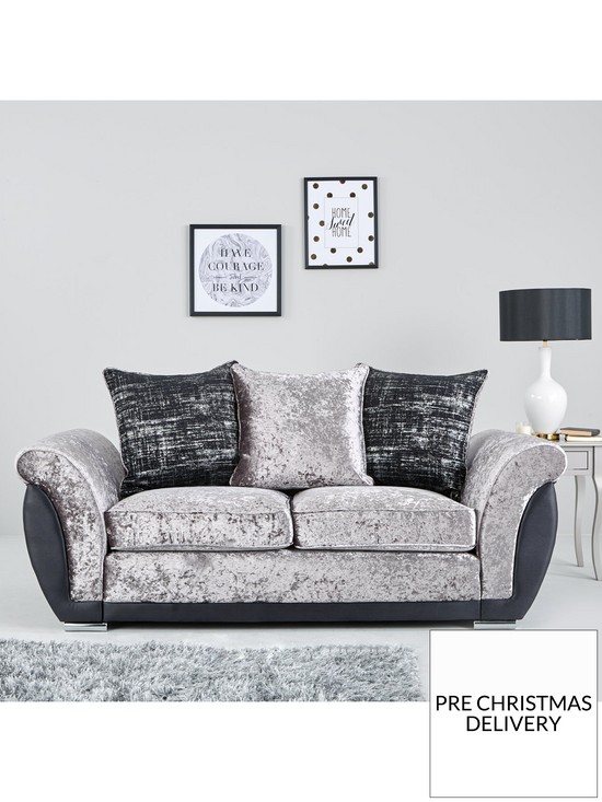 stillFront image of alexa-fabric-and-faux-leather-2-seater-scatter-back-sofa