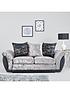  image of alexa-fabric-and-faux-leather-2-seater-scatter-back-sofa