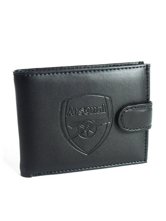 stillFront image of official-football-leather-wallet-with-embossed-crest-liverpool-chelsea-manchester-city-tottenham