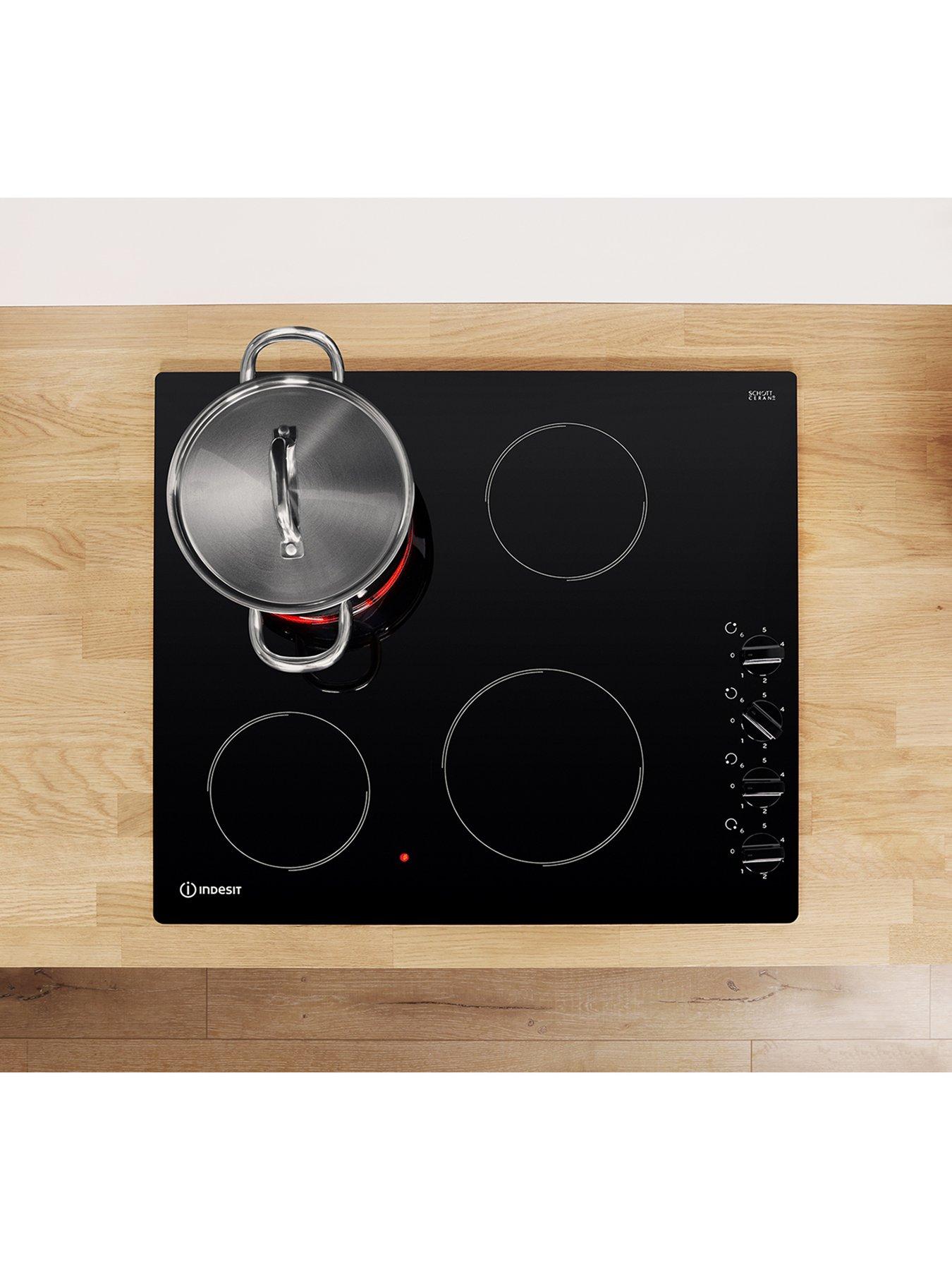  image of indesit-ri860c-60cmnbspbuilt-in-ceramic-hob-black
