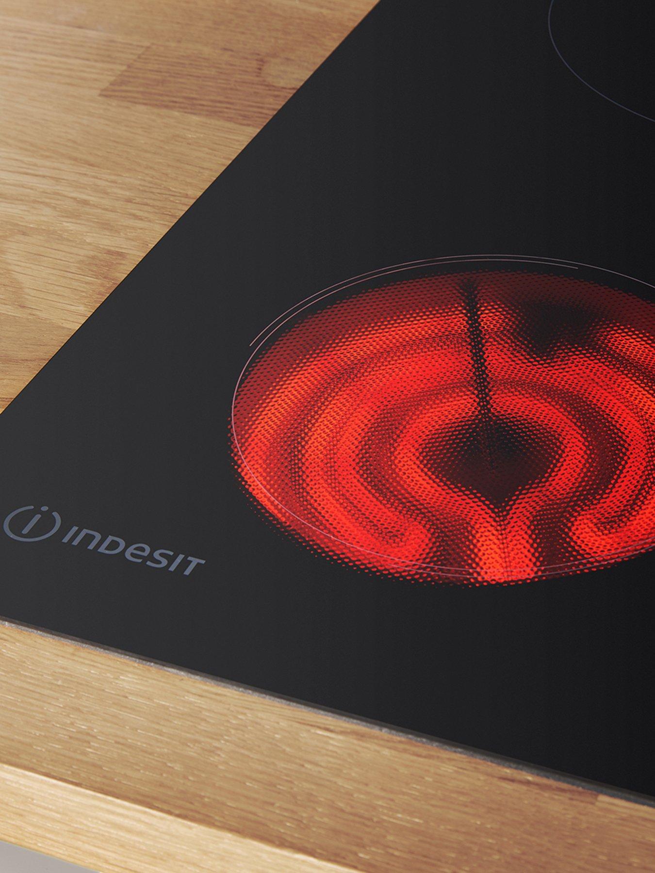  image of indesit-ri860c-60cmnbspbuilt-in-ceramic-hob-black