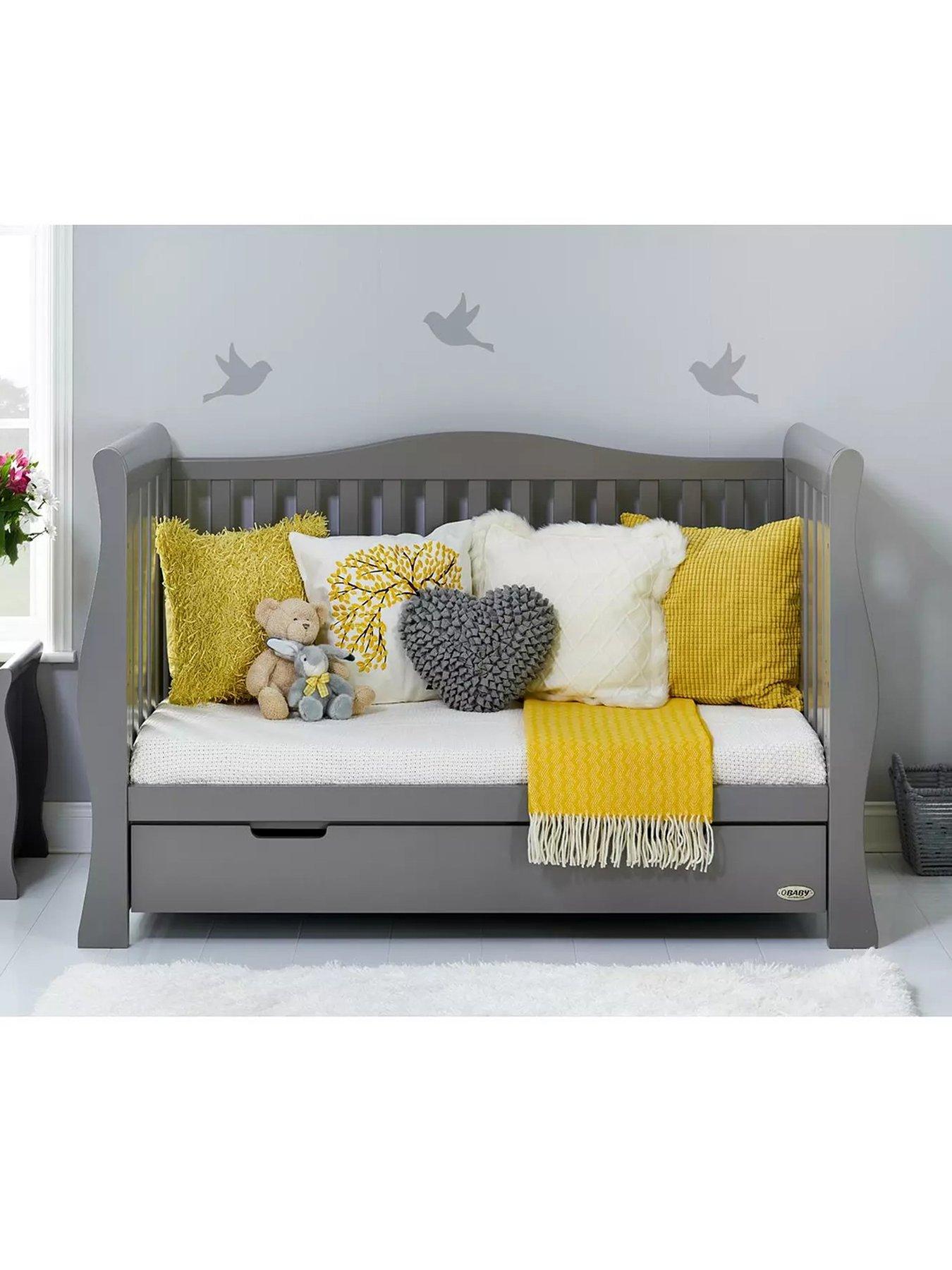 Image 1 of 8 of Obaby Stamford Luxe&nbsp;Sleigh Cot Bed