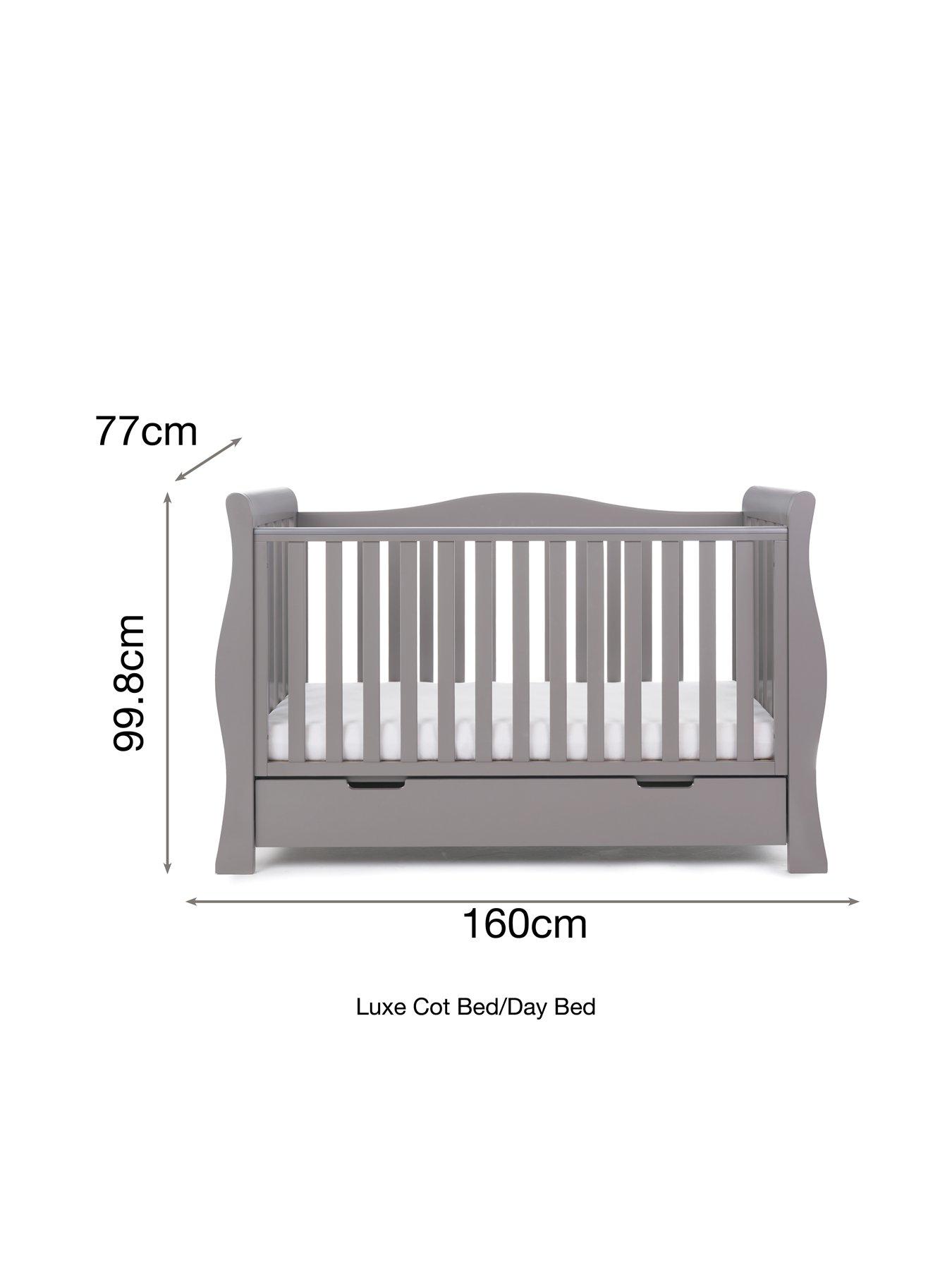 Image 7 of 8 of Obaby Stamford Luxe&nbsp;Sleigh Cot Bed