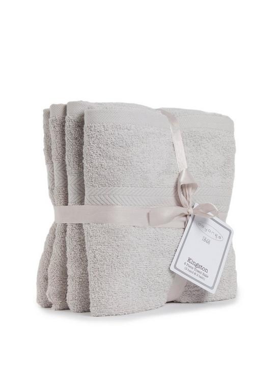 stillFront image of everyday-4-piece-100-cotton-450-gsm-quick-dry-towel-bale-light-grey