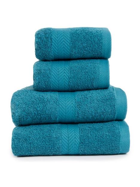 everyday-4-piece-100-cotton-450-gsm-quick-dry-towel-bale-ndash-teal