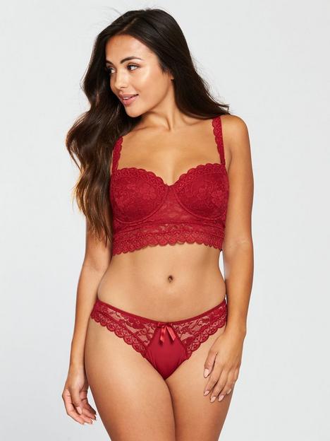 pour-moi-rebel-underwired-strapless-long-bra-red