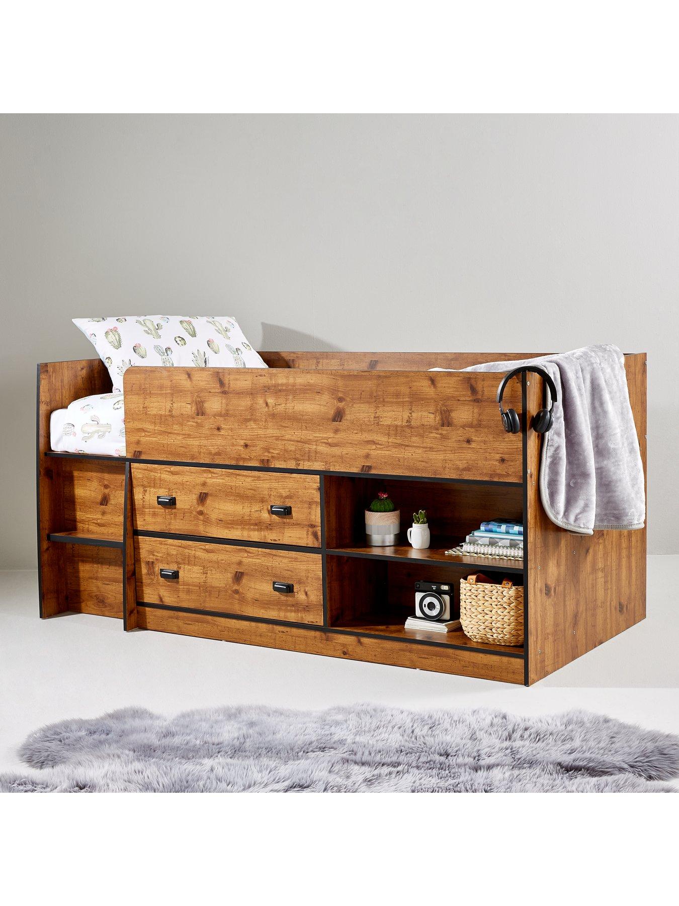 Very Home Jackson Mid Sleeper Bed with Mattress Options (Buy and SAVE