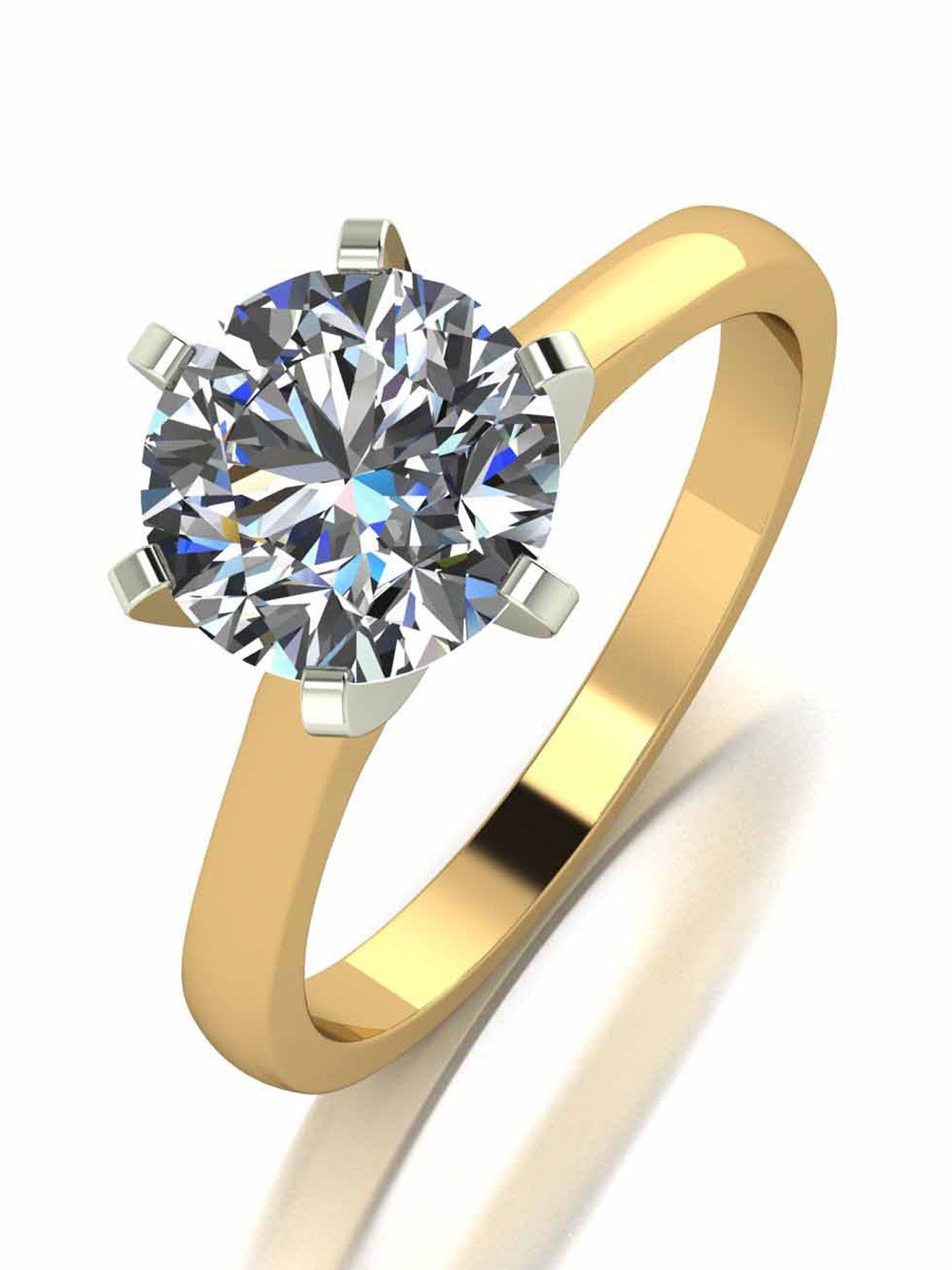 undefined 18 Carat White Gold 2 Carat Moissanite Ring