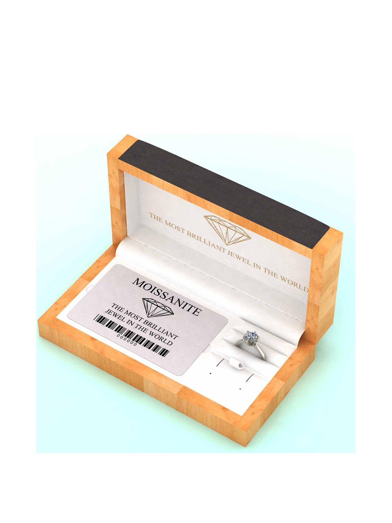  image of moissanite-18-carat-white-gold-2-carat-moissanite-ring