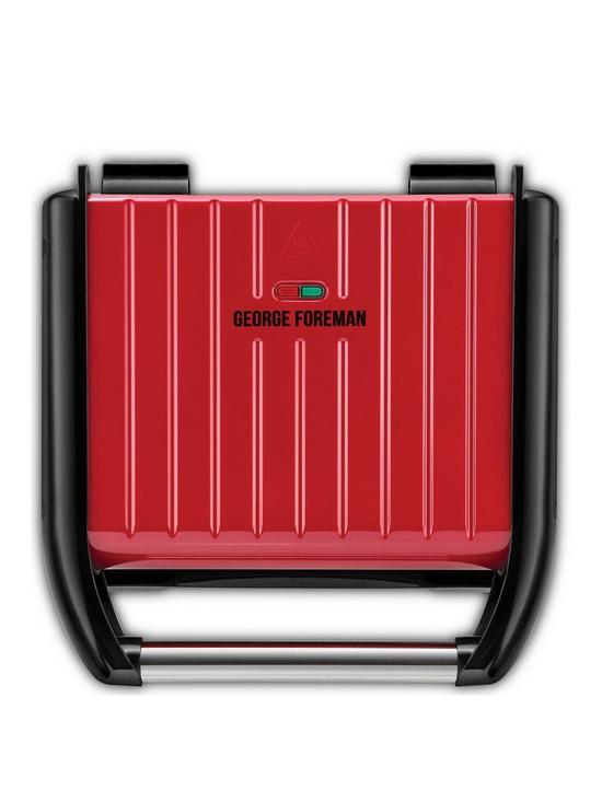 front image of george-foreman-medium-red-steel-grill-25040