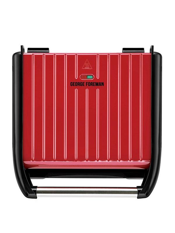 Non-Stick & Easy Clean George Foreman 25050 7 Portion Entertaining Grill Red