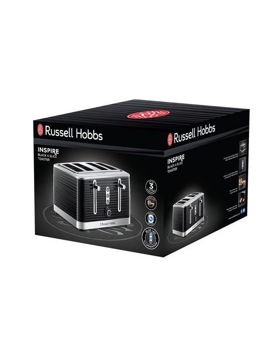 stillFront image of russell-hobbs-inspire-4-slice-black-textured-plastic-toaster-24381