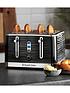  image of russell-hobbs-inspire-4-slice-black-textured-plastic-toaster-24381