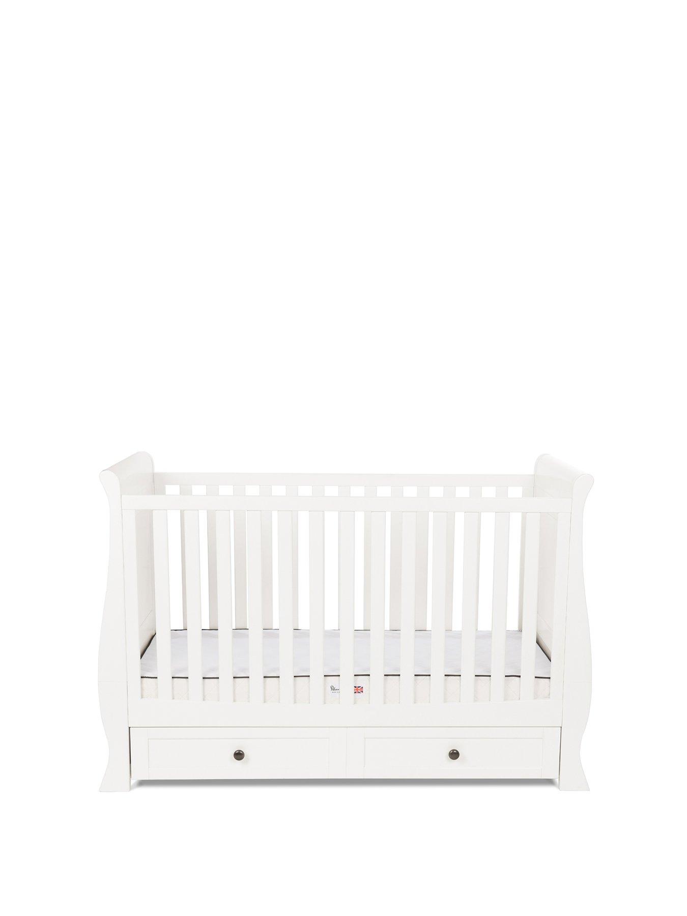 ivory sleigh cot bed