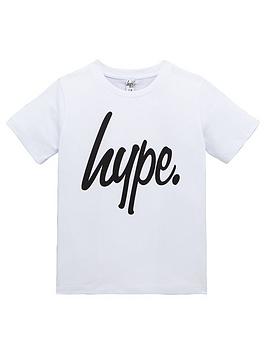 Hype Hype Boys Script T Shirt - White Picture
