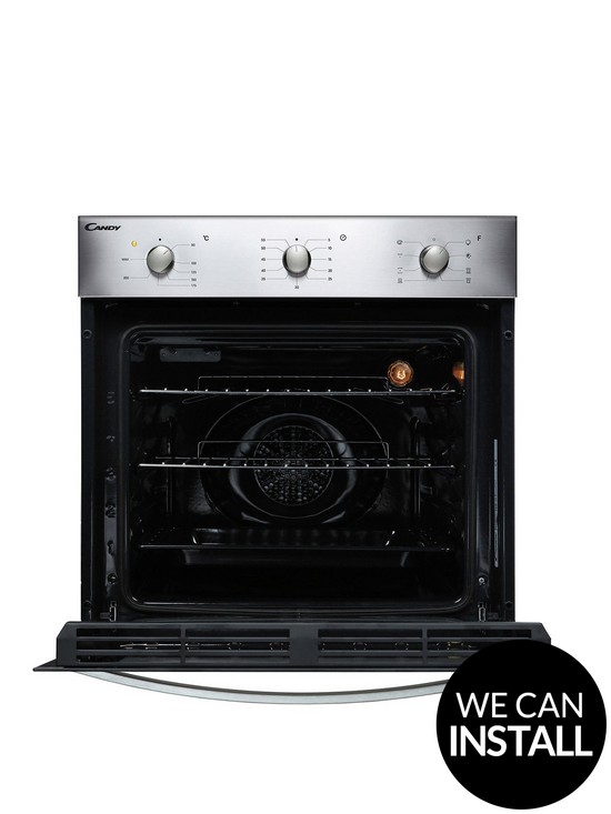 stillFront image of candy-coghp60x-60cm-electric-single-oven-amp-gas-hob-pack-with-optional-installation-stainless-steel