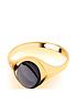  image of love-gold-9ct-gold-round-onyx-signet-ring