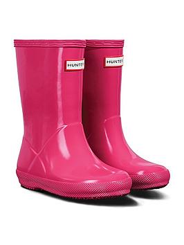 hunter-original-infant-first-classic-gloss-wellington-boots-bright-pink