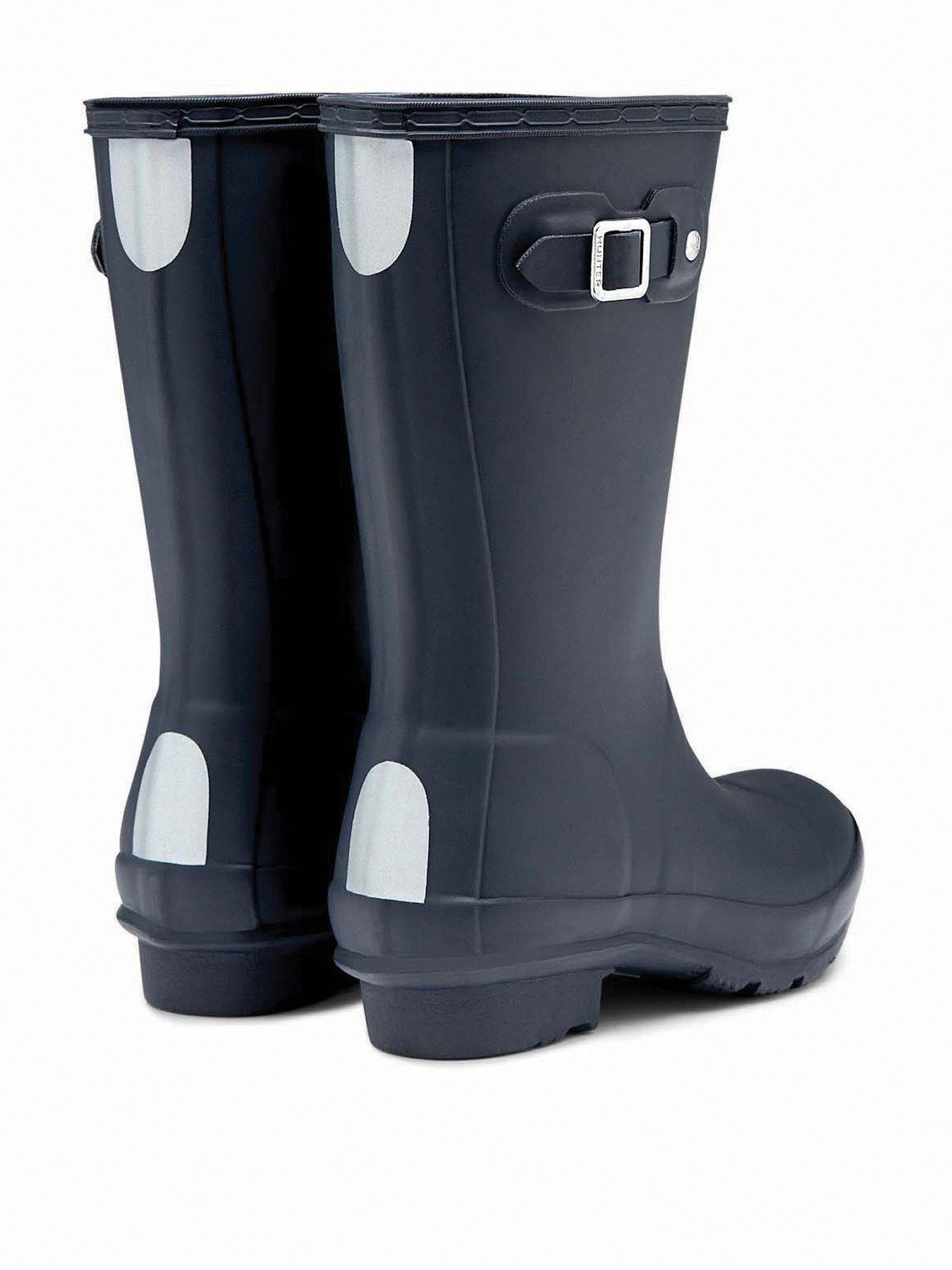 stillFront image of hunter-original-kids-wellington-boots-navy