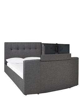 Very Rialto Fabric Tv Bed With Bluetooth, Usb Charging And Mattress  ... Picture