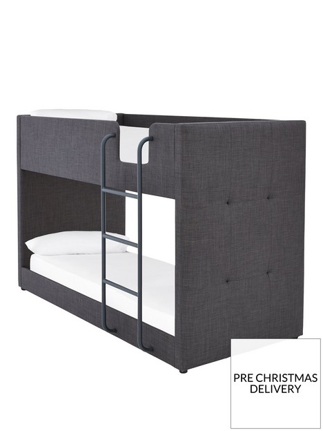 lubananbspfabric-bunk-bed-frame-with-mattress-options-buy-and-save-grey