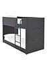  image of very-home-lubananbspfabric-bunk-bed-frame-with-mattress-options-buy-and-save-grey