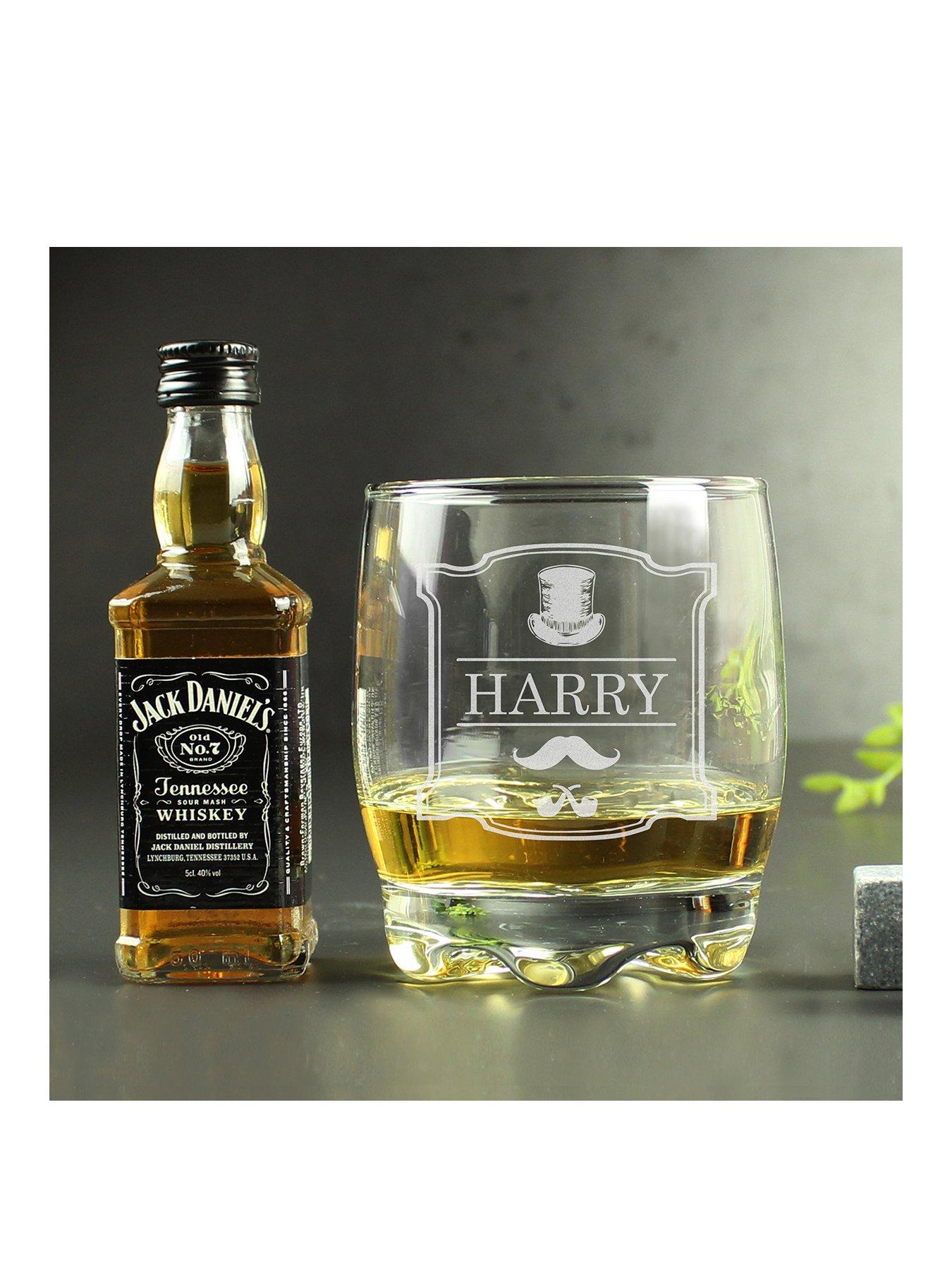 undefined Personalised Gentleman's Glass With A Miniature Jack Daniel's