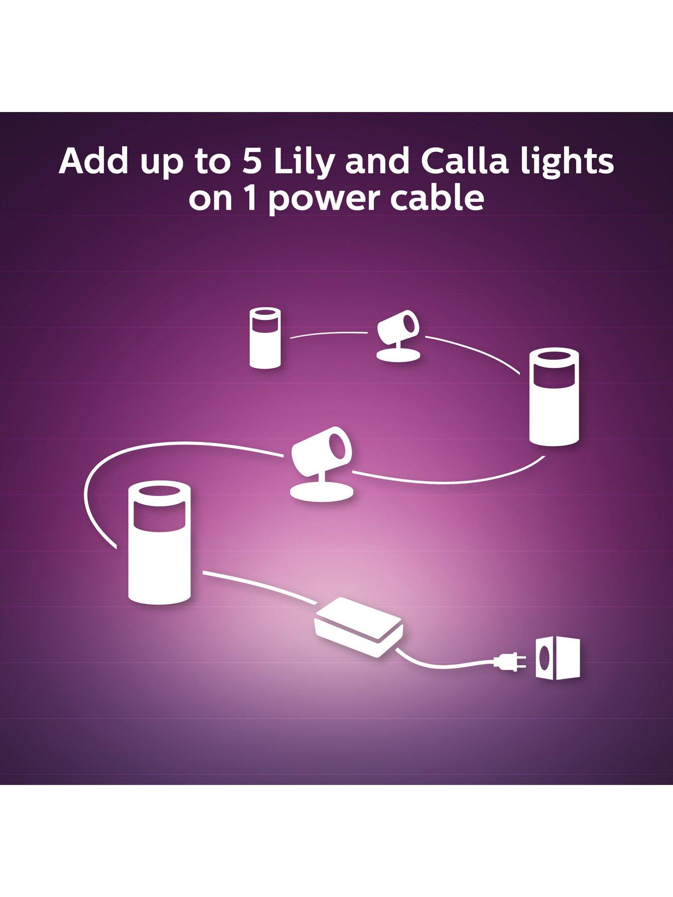 Image 5 of 7 of Philips Hue Hue Outdoor Lily Garden Spotlight Set&nbsp;3x 8W + Base Unit