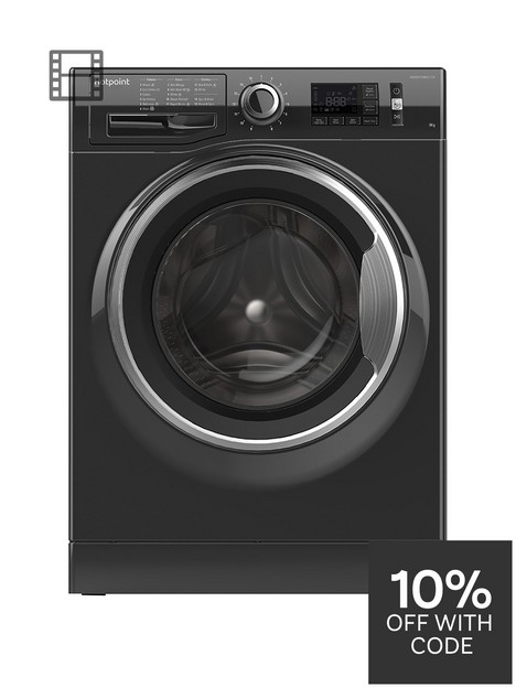 hotpoint-active-care-nm11945bcaukn-9kg-load-1400-spin-washing-machine-black